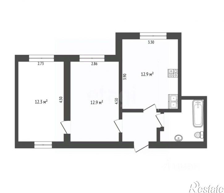 2-комн квартира