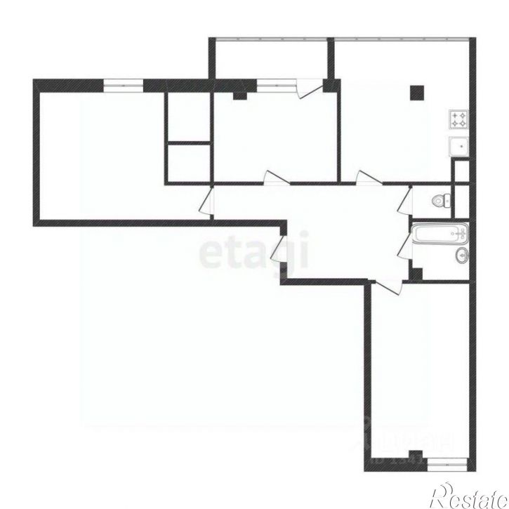3-комн квартира