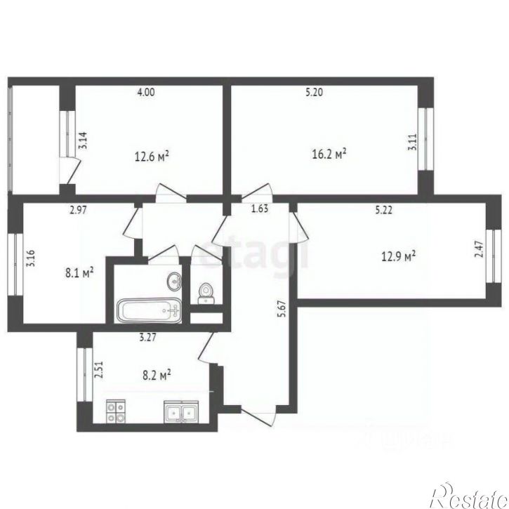 4-комн квартира