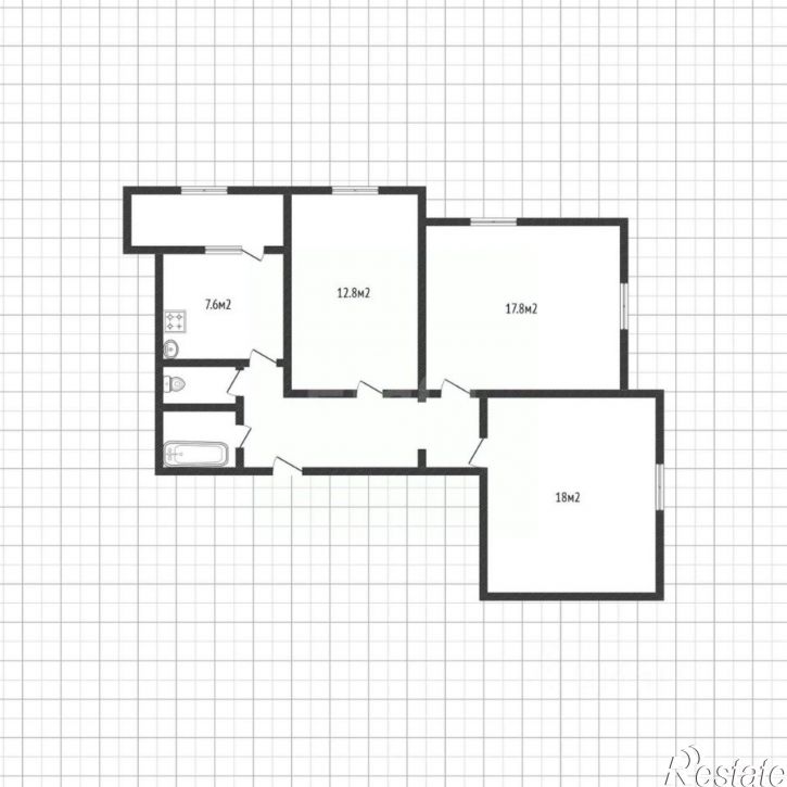 3-комн квартира