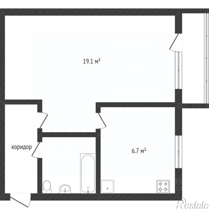1-комн квартира