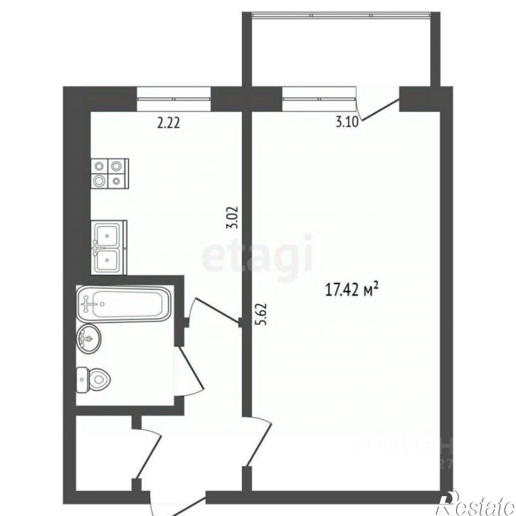 1-комн квартира