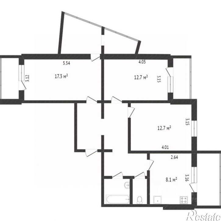 3-комн квартира ул Есенина, 46а,  д. 46а