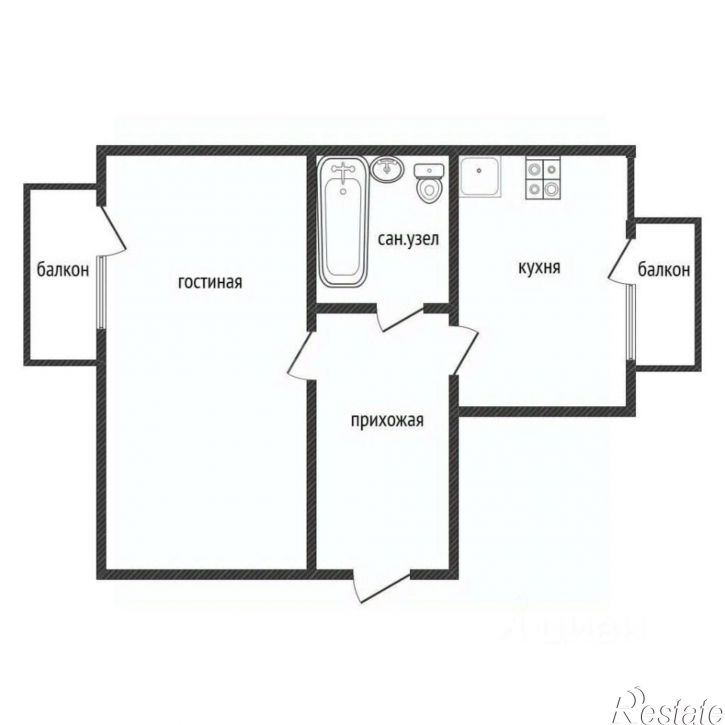 1-комн квартира