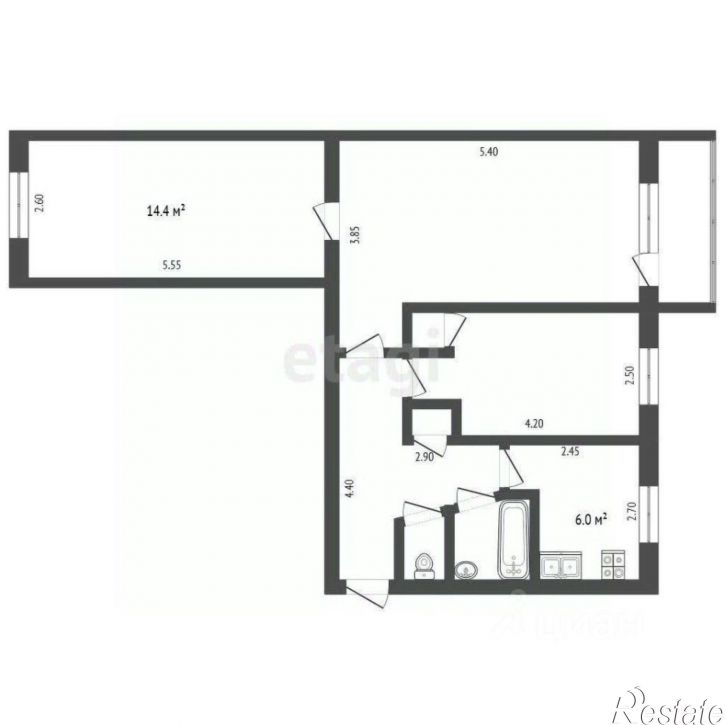 3-комн квартира улица Некрасова, 5А,  д. 5А