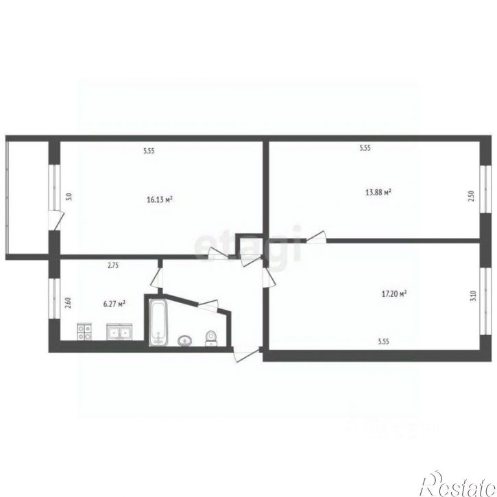 3-комн квартира улица Макаренко, 4А,  д. 4А