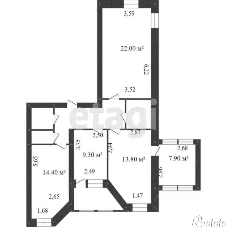 3-комн квартира Садовая улица, 3А,  д. 3А