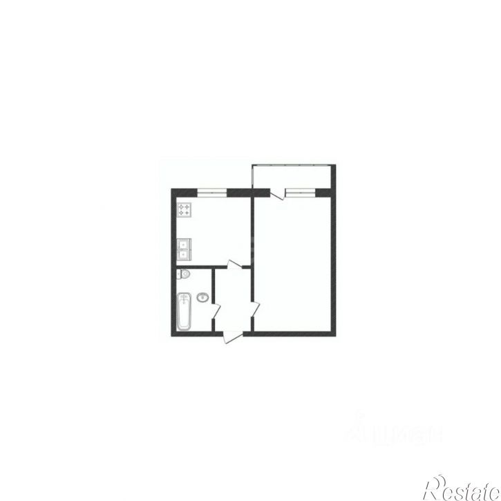 1-комн квартира улица Некрасова, 34,  д. 34