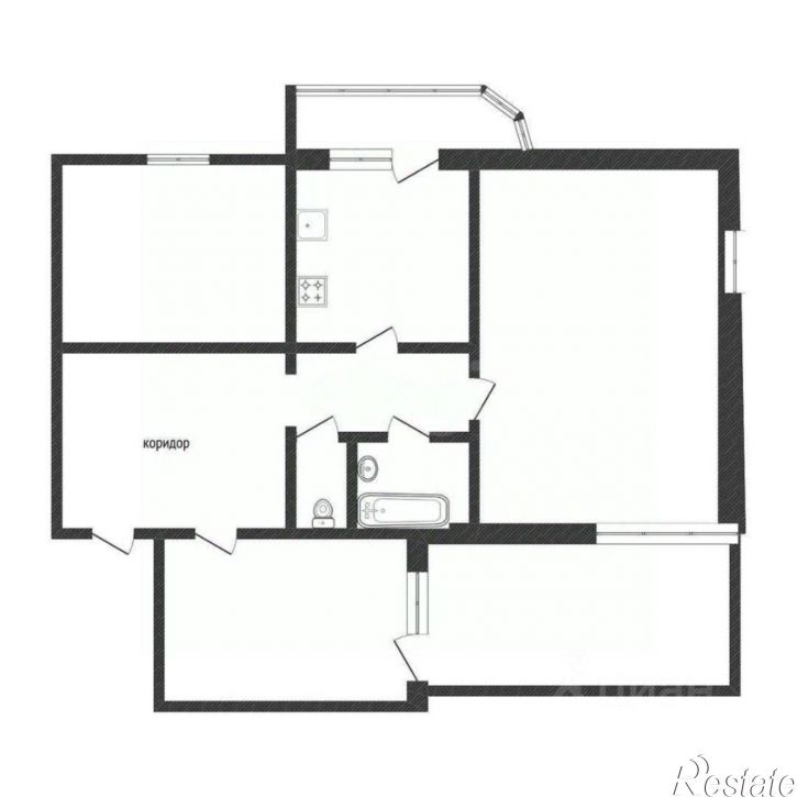 2-комн квартира улица Лермонтова, 47А,  д. 47А