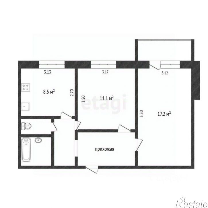 2-комн квартира улица Будённого, 15,  д. 15
