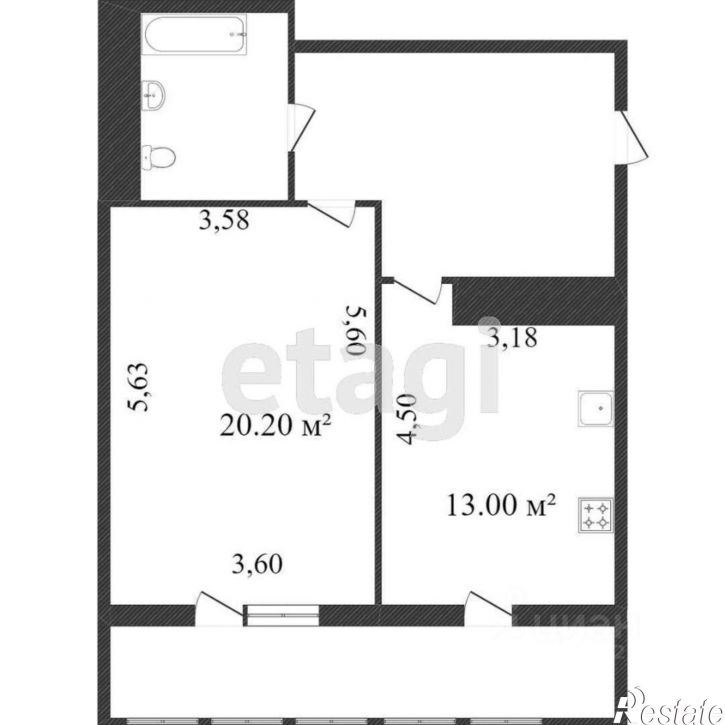 1-комн квартира улица Будённого, 17В,  д. 17В