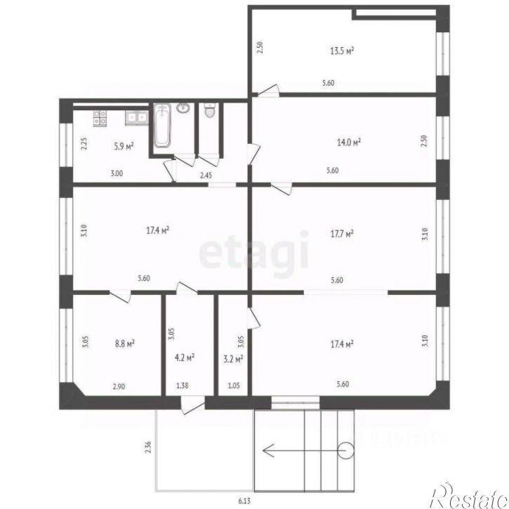 6-комн квартира Привольная улица, 18,  д. 18