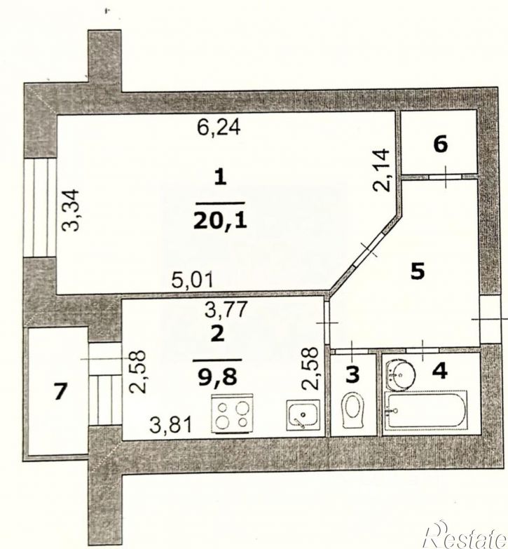1-комн квартира Почтовая улица, 84,  д. 84