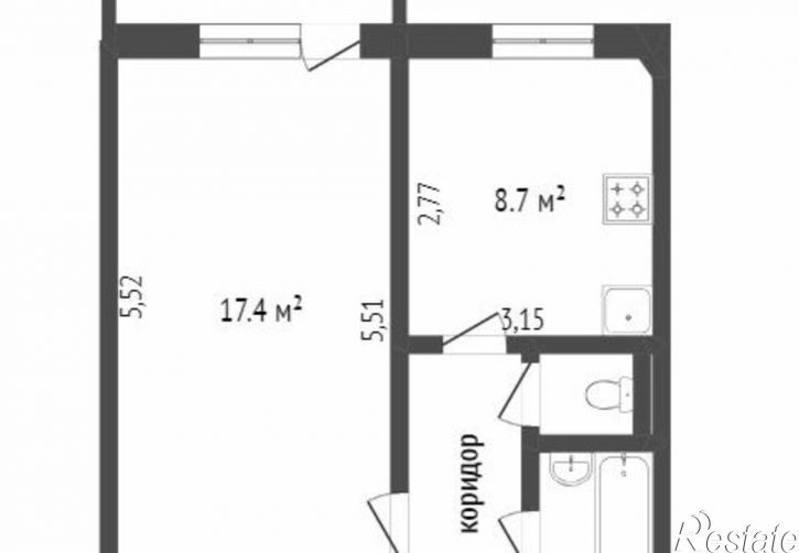 1-комн квартира улица Челюскинцев, 58Б к3,  д. 58Б к3