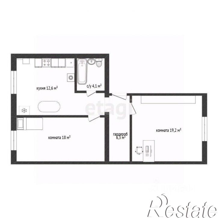 2-комн квартира Донецкая улица, 83А,  д. 83А