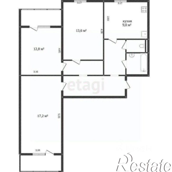 3-комн квартира улица Щорса, 45А,  д. 45А