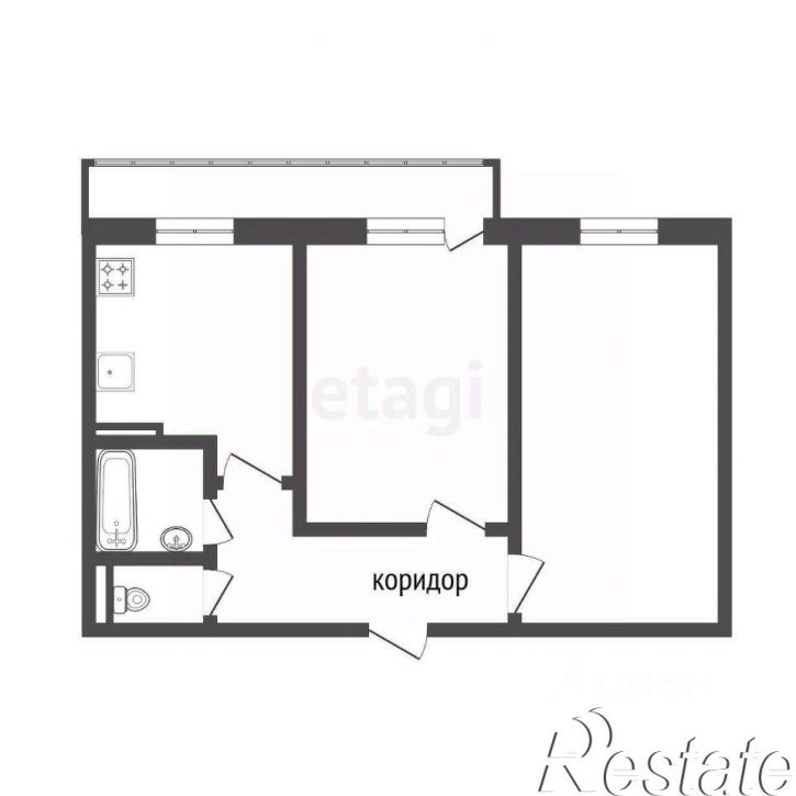 2-комн квартира улица Губкина, 25,  д. 25