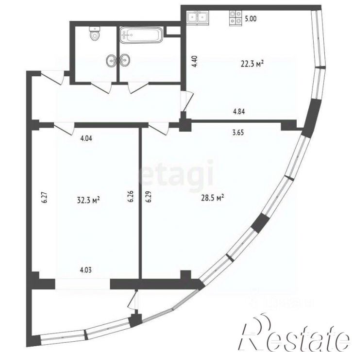 3-комн квартира Садовая улица, 3А,  д. 3А