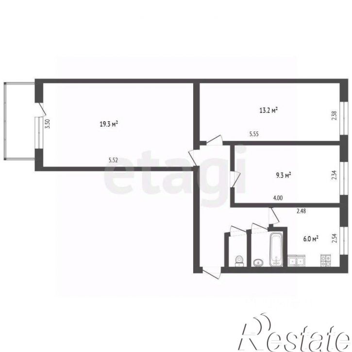 3-комн квартира проспект Богдана Хмельницкого, 148,  д. 148