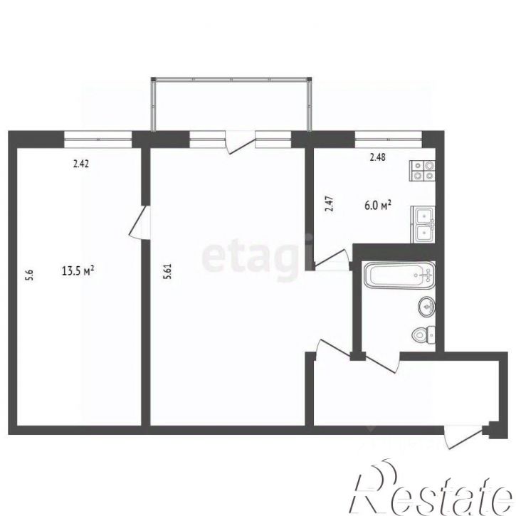 2-комн квартира проспект Богдана Хмельницкого, 126,  д. 126