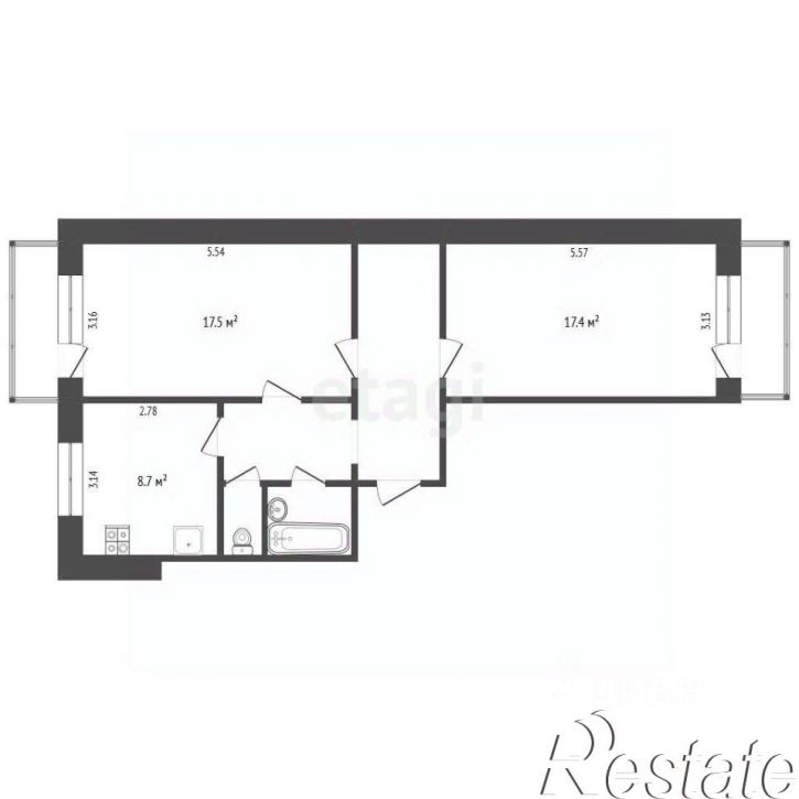 2-комн квартира бульвар Юности, 7А,  д. 7А
