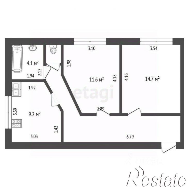2-комн квартира Сургутская улица, 87,  д. 87