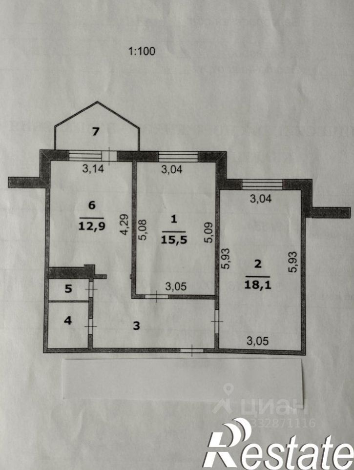 2-комн квартира улица Машковцева, 22,  д. 22
