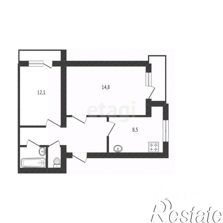 2-комн квартира бульвар Юности, 6,  д. 6