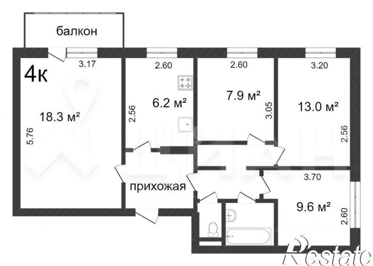4-комн квартира бульвар Юности, 8,  д. 8