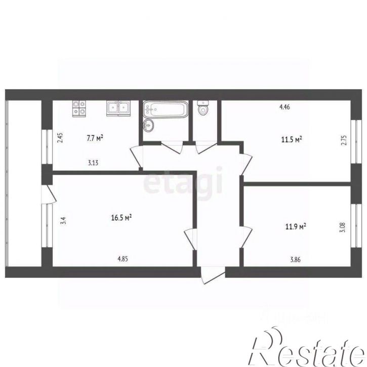 3-комн квартира переулок Генерала Апанасенко, 5,  д. 5