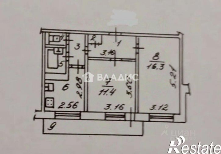 2-комн квартира улица Королёва, 9,  д. 9