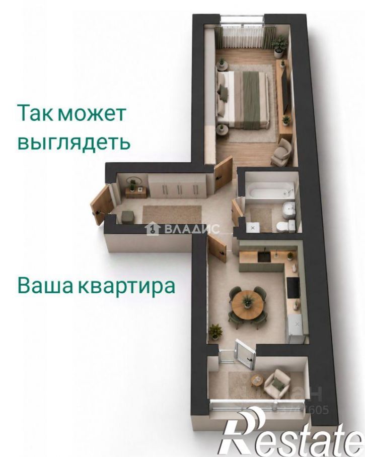 1-комн квартира улица Попова, 37,  д. 37