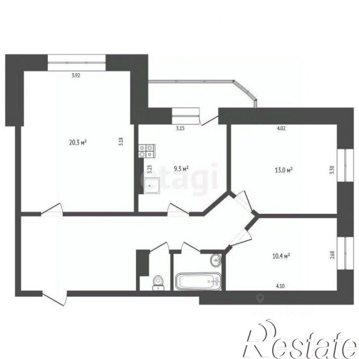 3-комн квартира проспект Ватутина, 13Б,  д. 13Б