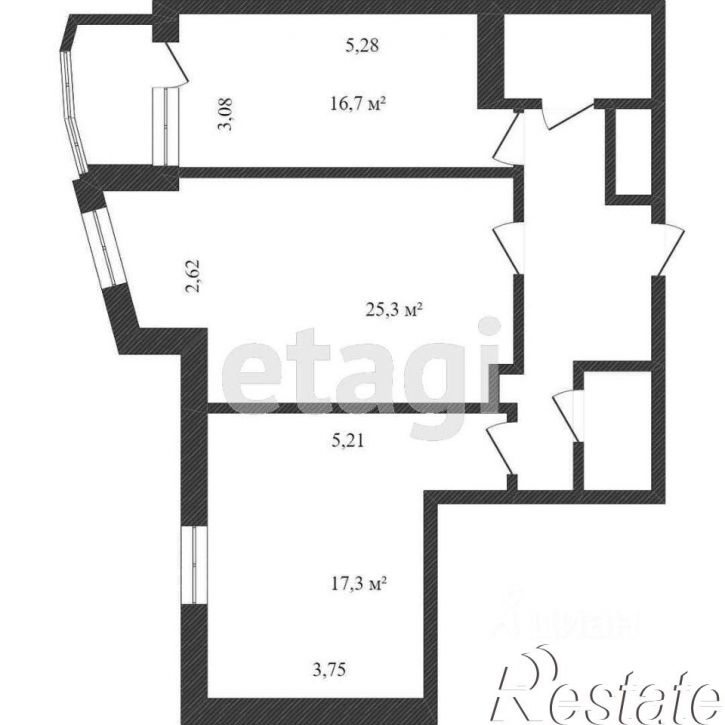 2-комн квартира улица Костюкова, 36В,  д. 36В