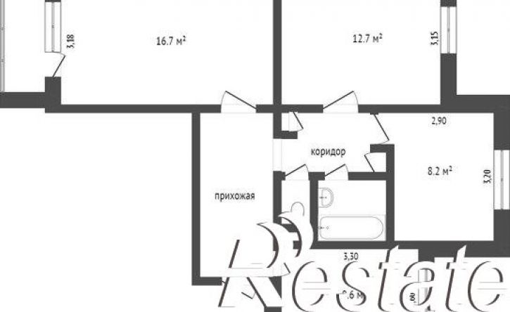 3-комн квартира Привольная улица, 8,  д. 8
