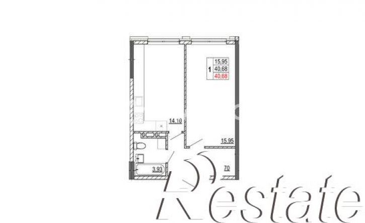 1-комн квартира улица Разина, 8А,  д. 8А