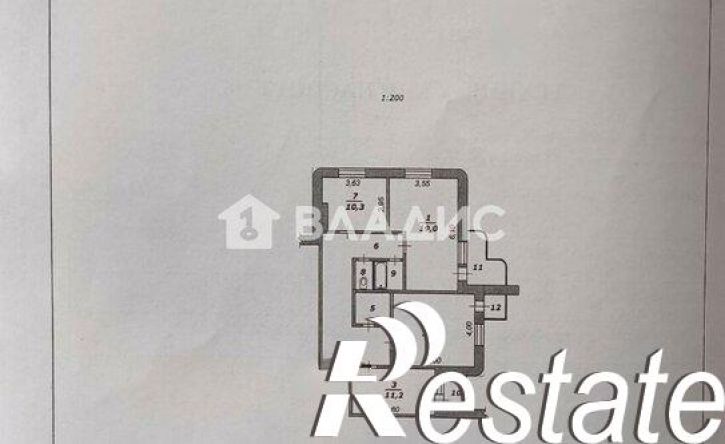 3-комн квартира улица Губкина, 42Д,  д. 42Д
