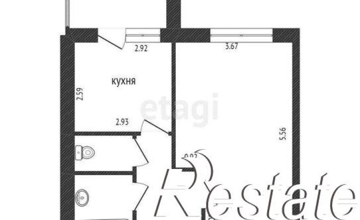 1-комн квартира улица Макаренко, 1Г,  д. 1Г